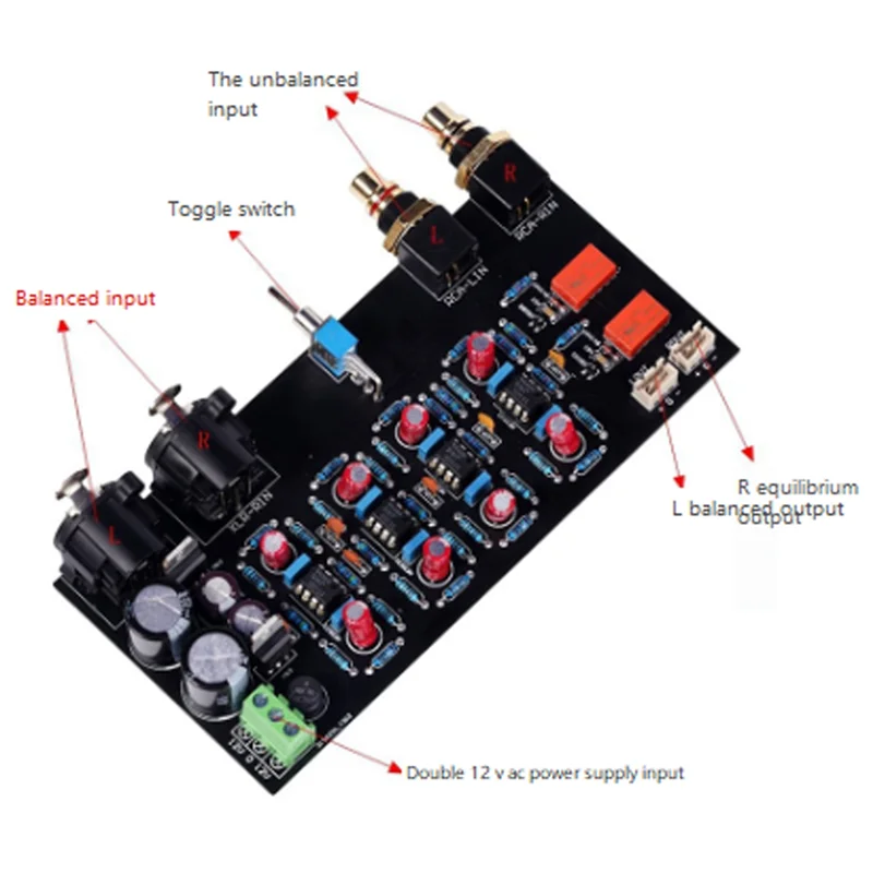 Плата усилителя мощности сбалансированным входом, плата вывода поворота, двухканальная_BSH
