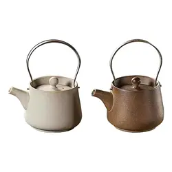 Ceramic Teapot 200ml Tea Lovers Gift Rustic Tea Infuser Porcelain Tea Pot for Restaurant Household Camping Hotel Kitchen