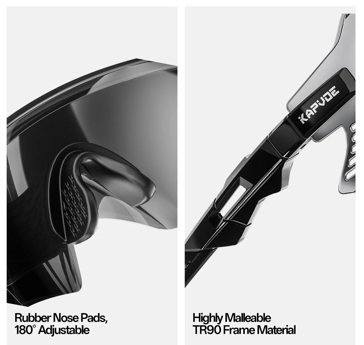 KAPVOE Outdoor Sport Wandern Frauen Fahrrad Radfahren UV400 Brille Männer Photochrome Radfahren Sonnenbrille Straße Fahren Fahrrad Brille – Detail 14