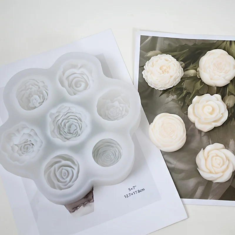 1pc Valentinstag poröse Blumen form Silikon form DIY Herstellung Aroma therapie Gips Home Decoration Kuchen Dekoration