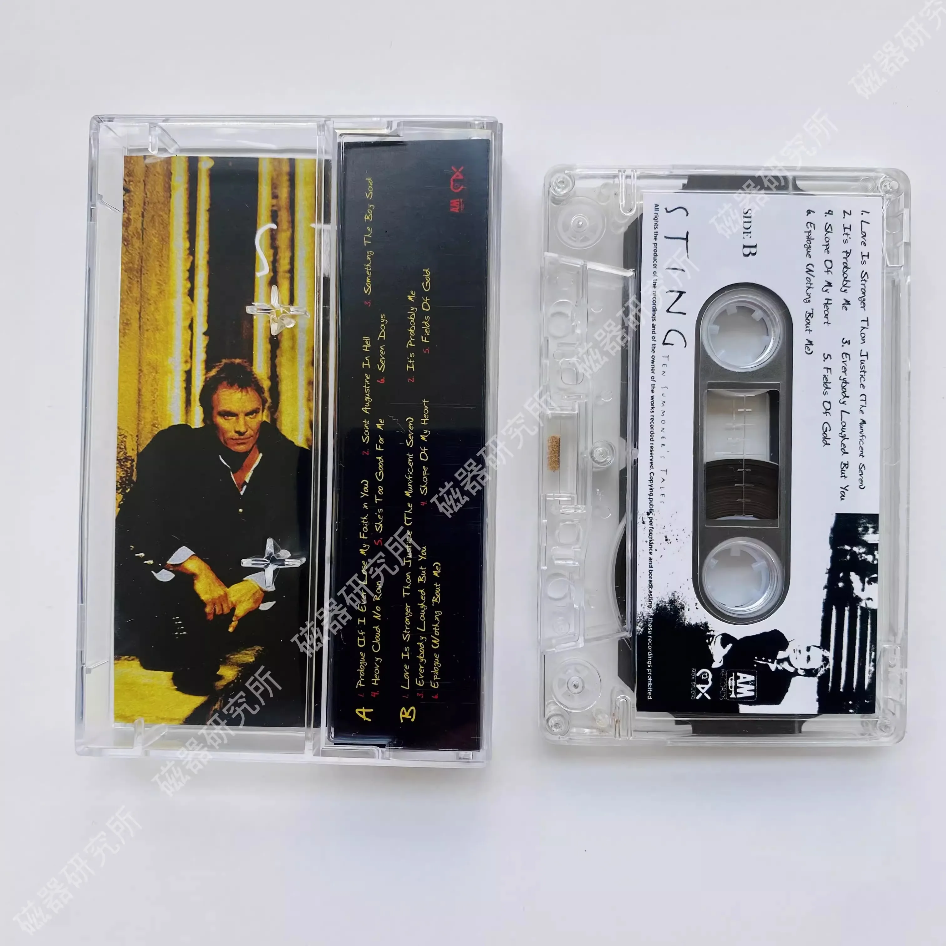 شريط موسيقى لدغة على الطراز العتيق ، شكل ليون على أشرطة قلبي ، كاسيت تأثيري ، ألبوم 10 حكايات من الاستدعاء ، مسجل سيارة ووكمان ، صندوق الموسيقى الصوتية