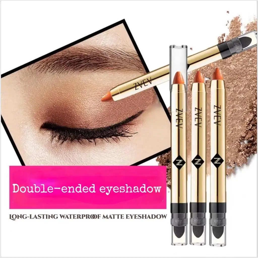 Long-lasting Waterproof Double-Headed Shimmer Eyeshadow Stick/Double-ended Metallic Eyeshadow