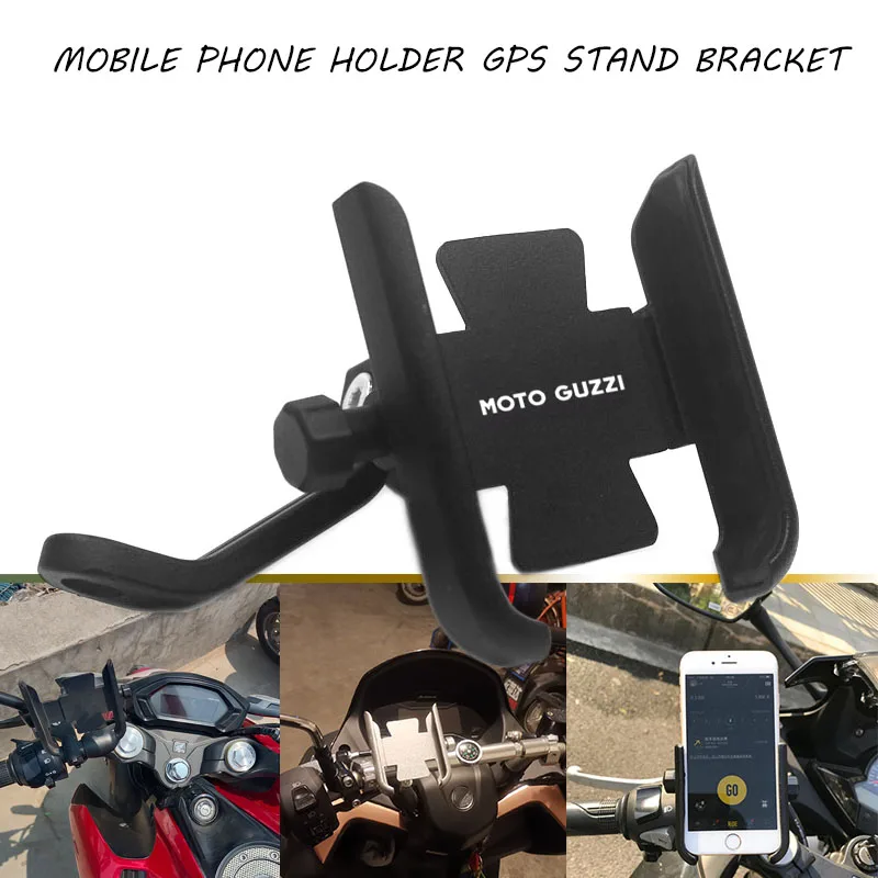 For Moto Guzzi V9 Roamer/Bobber/V85 TT/V7 Stone/Special Motorcycle CNC Rearview Mirror Mobile Phone Holder GPS stand