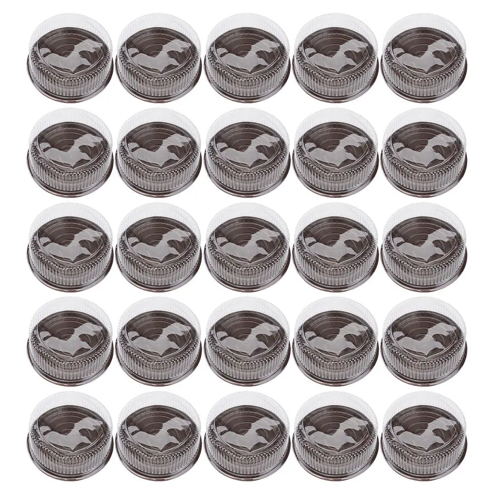 

25Pcs Bpa Free Round Plastic Cake Carriers with Clear Lids Compact Lightweight Design for Home Bakery Cafe Cake Display Use