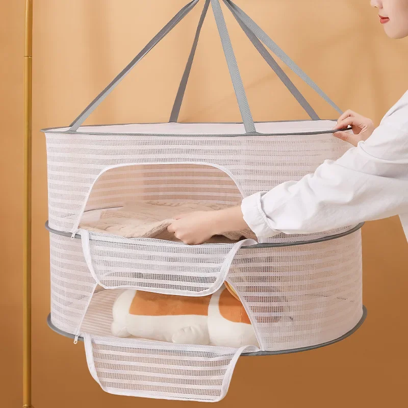 

Multifunctional drying basket, fully enclosed outdoor anti-mosquito