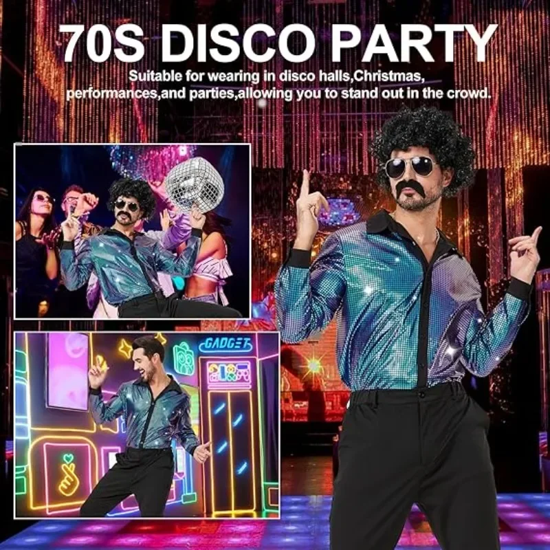 

Классический глянцевый костюм в стиле ретро 70-х годов для мальчиков, повседневная весенняя одежда для дискотеки