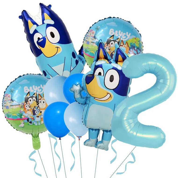 

Набор воздушных шаров из фольги Bluey Bingo, семейные воздушные шары Blueys для девочек и мальчиков, воздушные шары с героями мультфильмов, детский душ, подарки на день рождения, декор для вечеринки