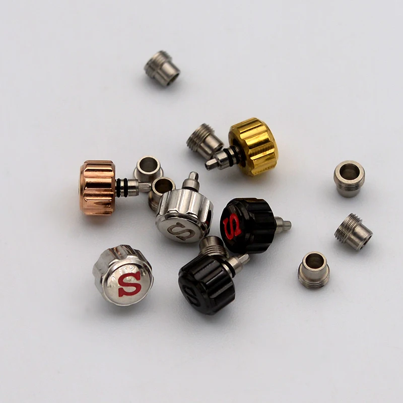 مشاهدة المسمار التاج مع "S" شعار صالح SKX007 SKX009 SRPD الملك الساموراي PROSPEX SNR025 ساعة إصلاح أجزاء