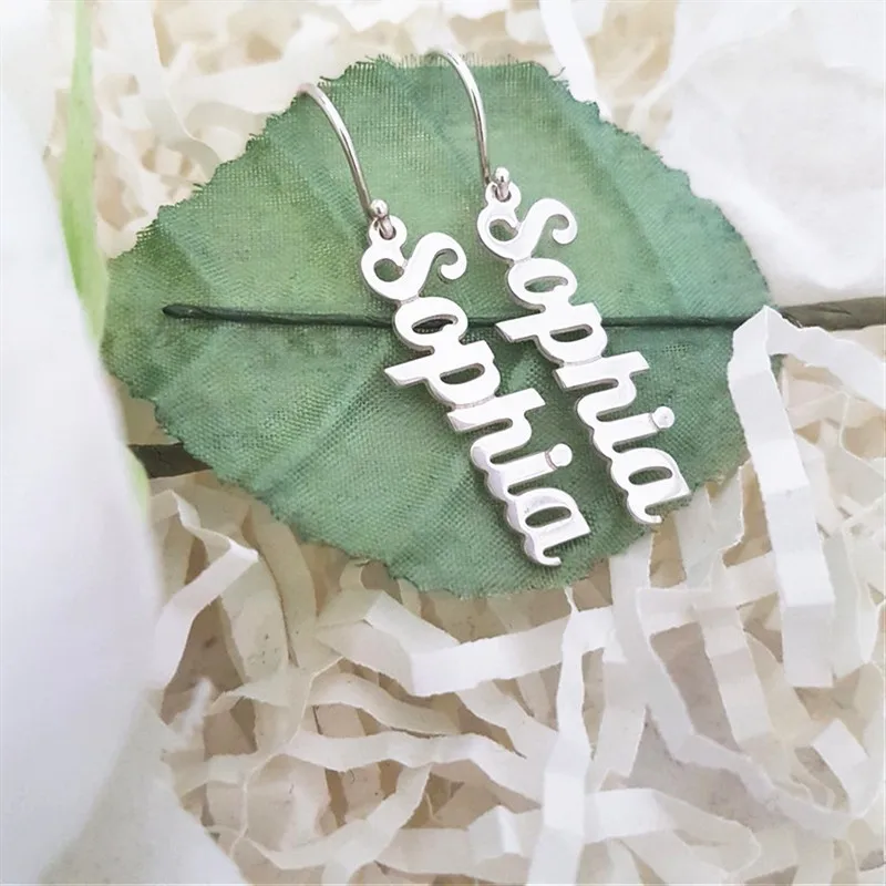 2023custom Earrings Personalized Name Earrings Jewelry Personality Letter Drop Pendant Earrings For Women Girls Mother Friend