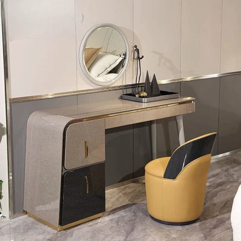 Light luxury dresser small apartment modern fashion simple style solid wood makeup table