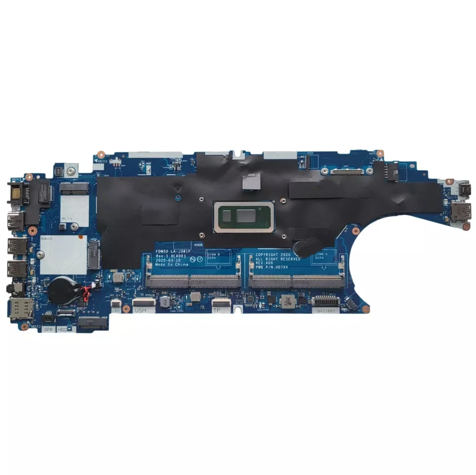 

New SN LA-J381P CPU I310110U i510210U i510310U i710610U SRGKX SRGKY Model replacement for Dell Latitude 5510 Laptop motherboard