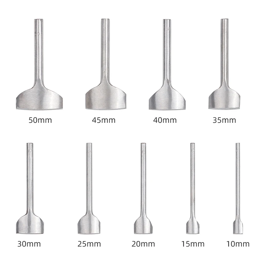 Qjh 9 Größen Leder bogen kurvens ch neider Bastel gurt Gürtel DIY Bogen flacher Kurve Ende Ecke plattiert Stanz werkzeug 10-50mm – Detail 3