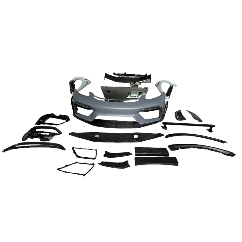 

Car Parts PP Material GT4RS Style Body Kit Front Bumper Rear Bumper Dry Carbon Fiber Front Lip Rear Spoiler for Porsche 718