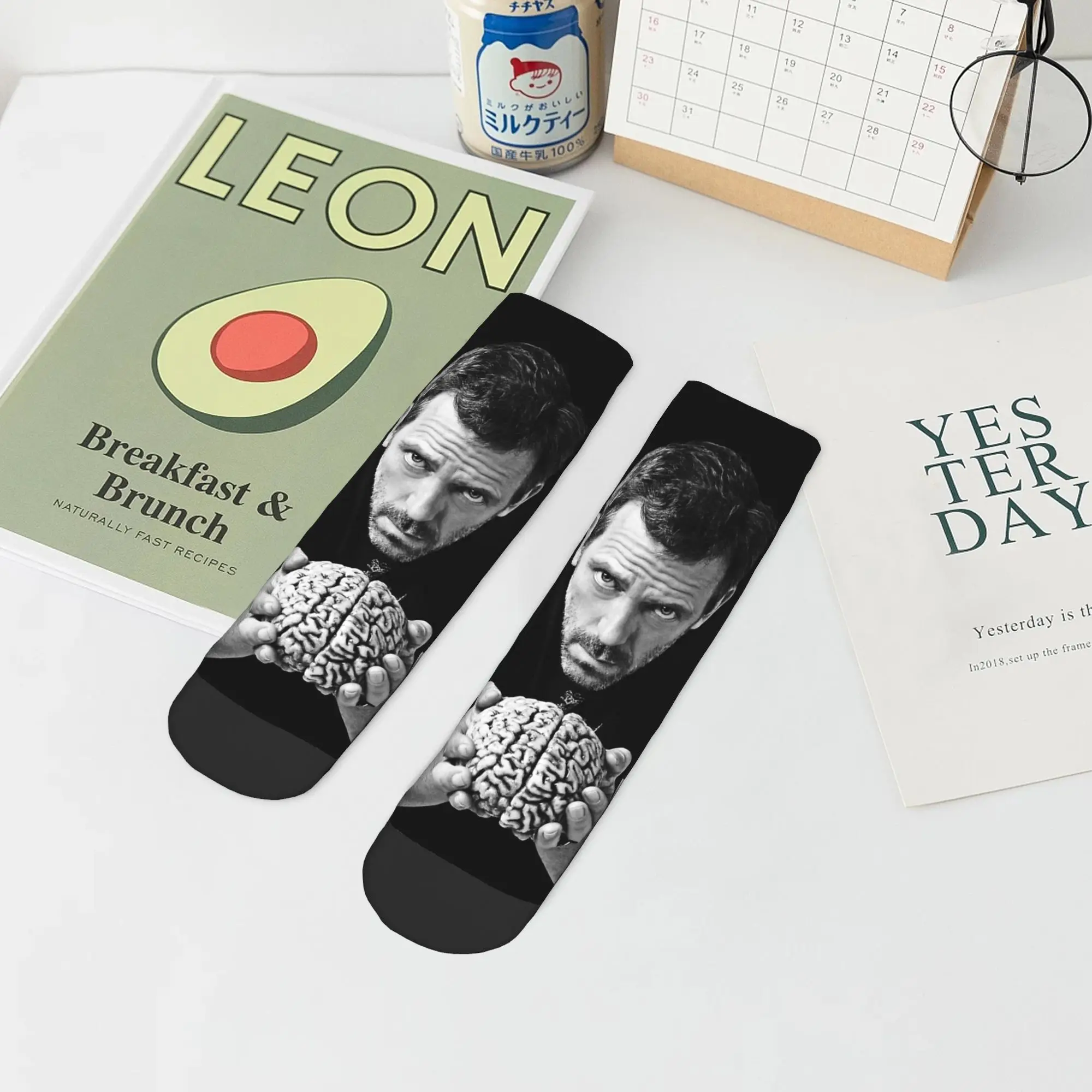 Men Socks Dr Gregory House M.D Fashion Comfort Soft Ankle Sock Spring  Design Running Sports Anti Slip Socks