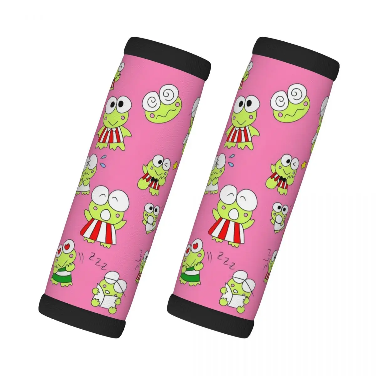 

Custom Cute Kerokero Keroppi 2 Pcs Luggage Handle Wrap Soft Grip Handle Cover Handle Grip Neoprene Luggage Door Handle