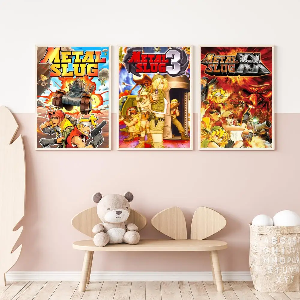 Game Metal Slug Poster Versatile HD Waterproof Wall Art Self-Adhesive Decor for Any Space Ideal Gift