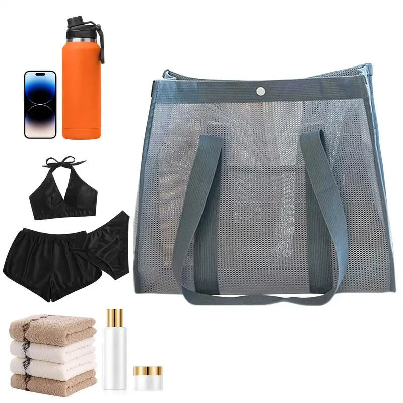 

Mesh Beach Bag Large Mesh Reusable Beach Bag Home & Garden Storage for Vacation Cruise Camping Lake Outdoor Boat Family