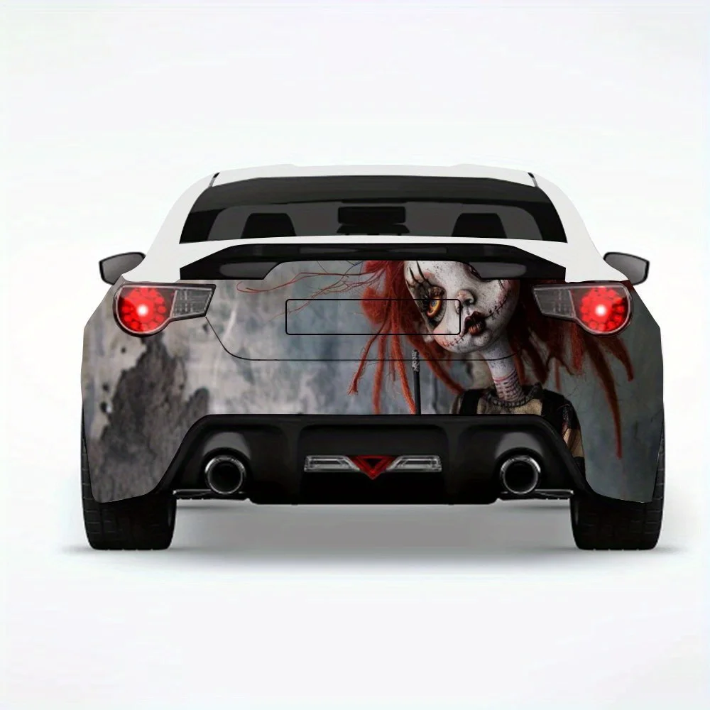 

Chucky Smoking Car Decal,Vinyl Decal for Car Rear, Waterproof Self-Adhesive Vinyl Stickers for Vehicle Tail and Bumper, Decorati