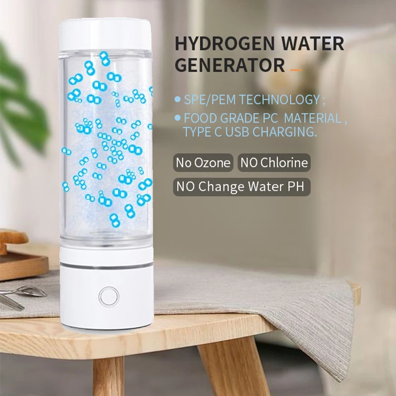 H2 Life SPE/PEM Hydrogen Water Generator ABS-FQ-02 Molecular Hydrogen Dissolved Water Ionizer Maker H2 CUP Hydrogenated Bottle