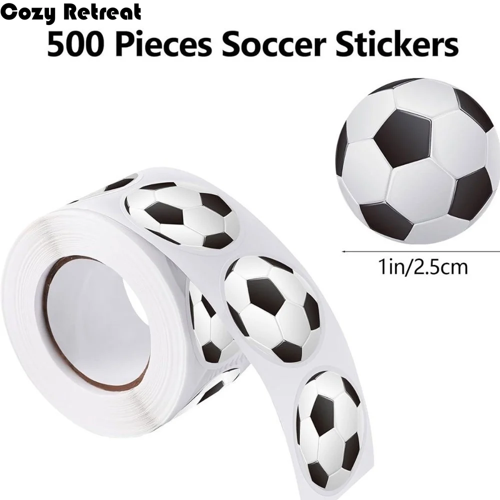 Luggage Decals Paper Soccer Stickers Waterproof Multi-size Football Stickers Decorative Festival Sports Ball Sealing Label DIY