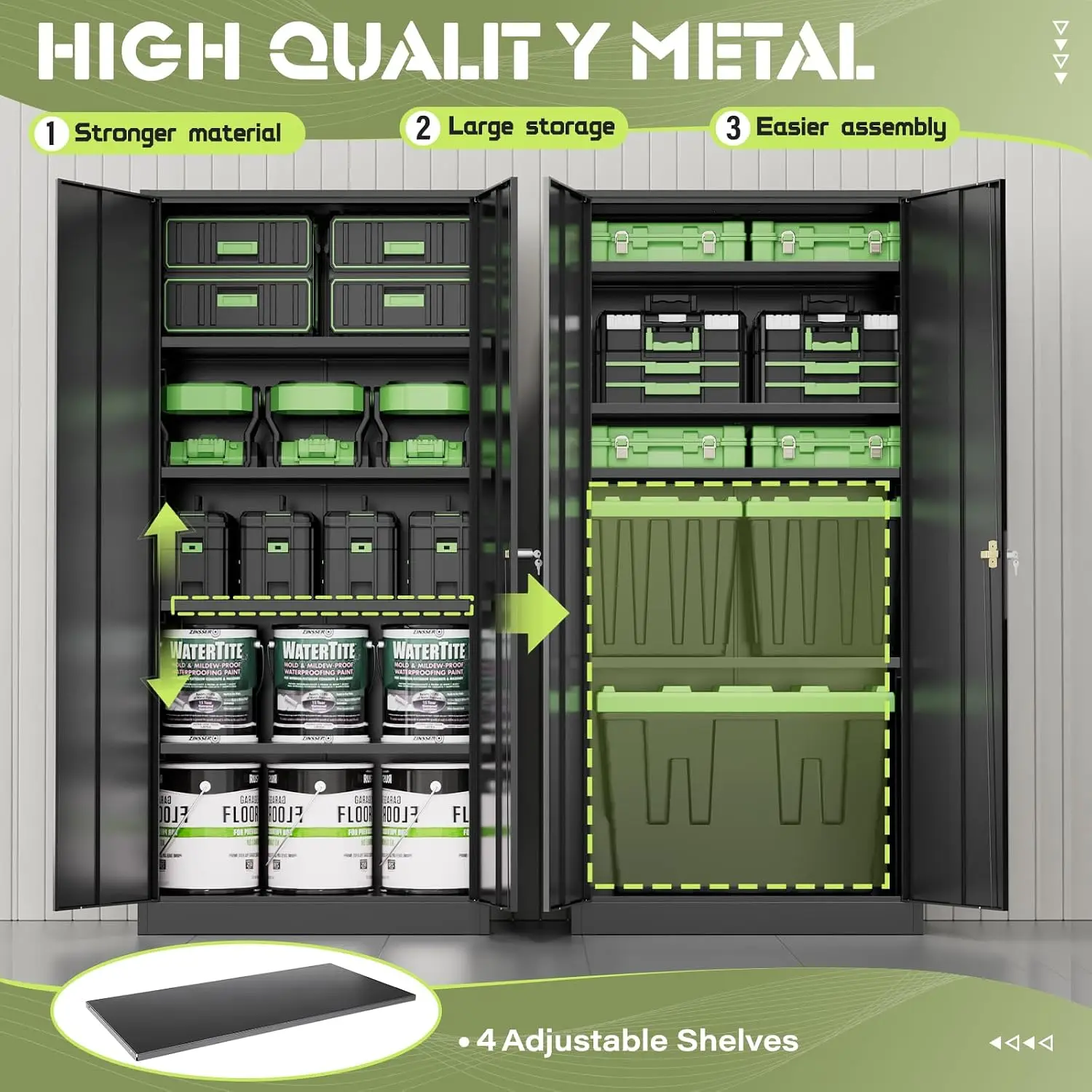 Metal Storage Cabinet Lockable 72