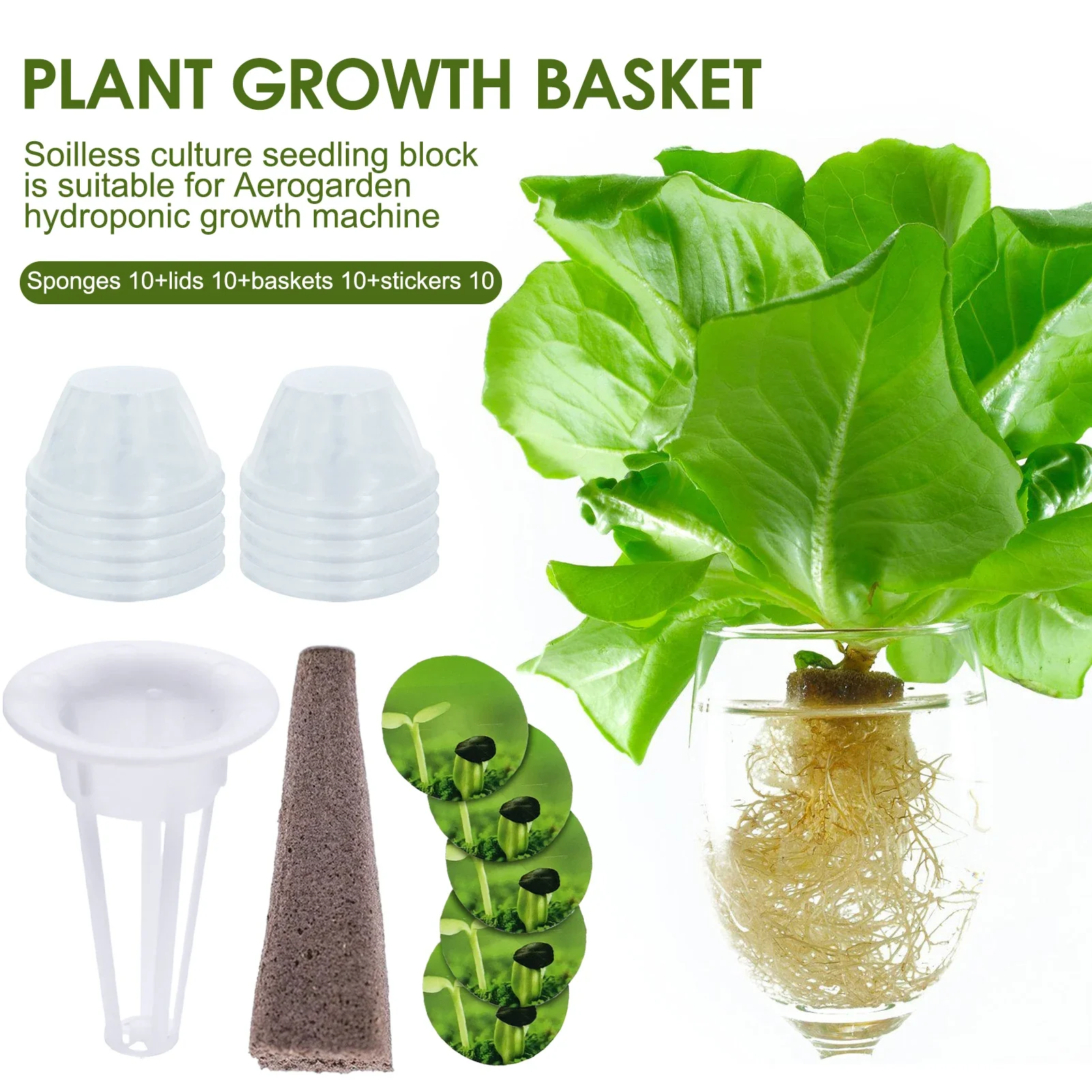 

Nursery Pots Hydroponic Plants Growth Set Strong Water Wicking Ability Sponge Tool for Gardening Plant Seedling