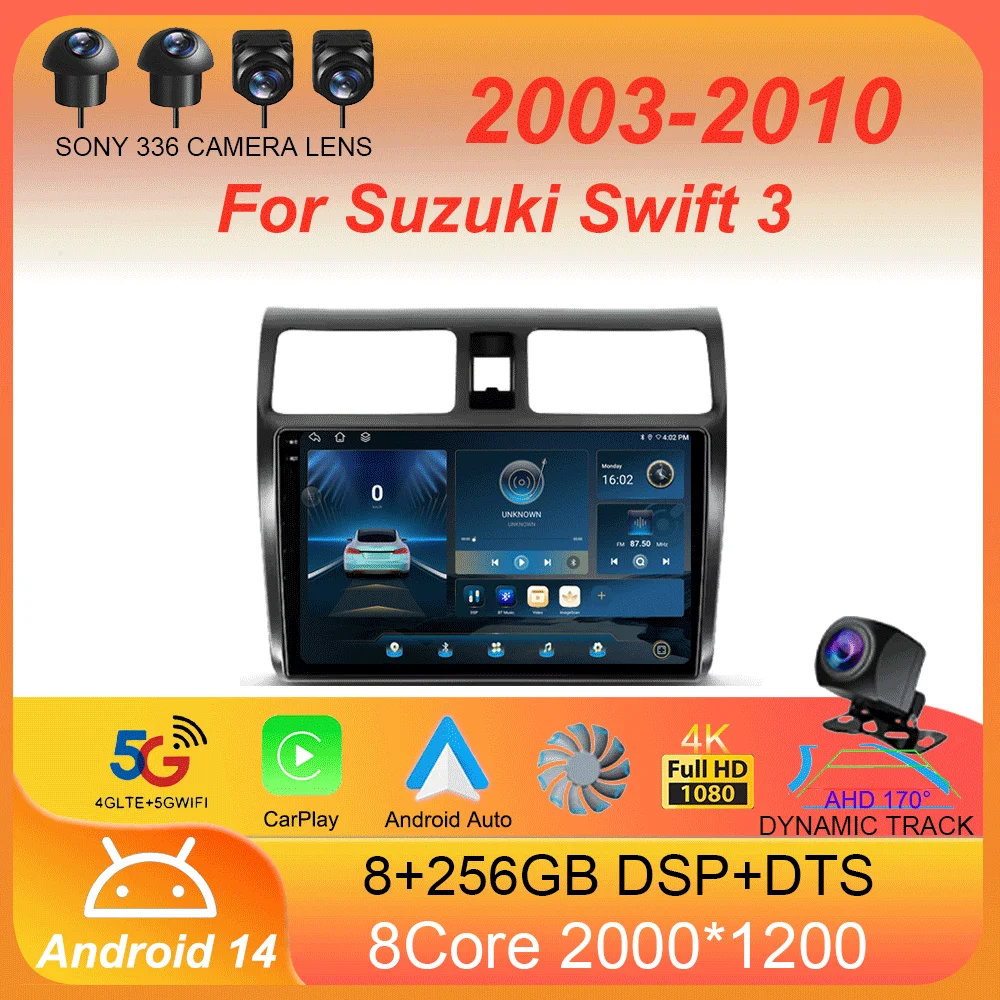 Android 15 For Suzuki Swift 3 2003 - 2010 Car Radio Multimedia Video Player Navigation stereo GPS No 2din 2 din dvd
