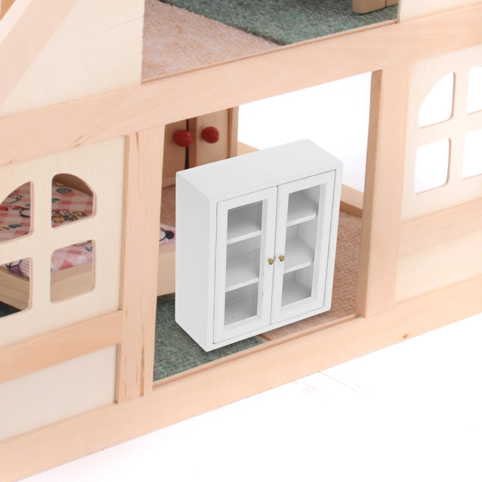 

Micro Cabinets Dollhouse Bathroom Wall Shelf Furniture and Accessories Kitchen Wooden Miniature