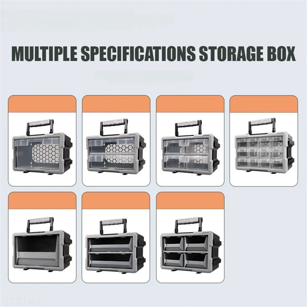 Electrician Wall Parts Tool Box Plastic Tools Organizer Case Profesional Portable Carrying Hardware Supplies Work Accessory