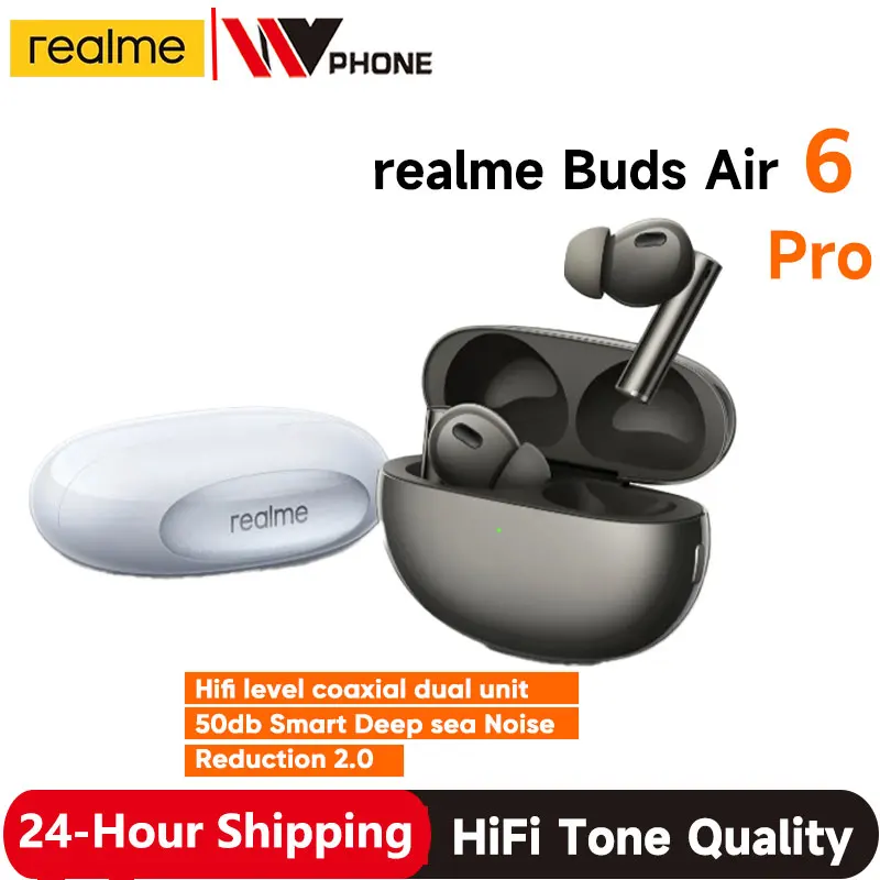 

【World Premiere】 realme Buds Air 6 Pro True Wireless Earphone 50dB Deep Sea Noise Reduction 2.0 Bluetooth 5.3 Wireless Headphone