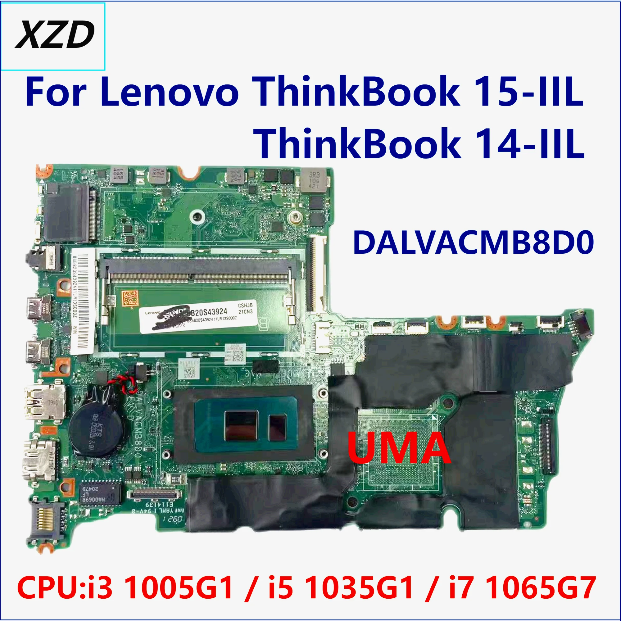 lenovo-ラップトップマザーボードlenovothinkbook-15-i3i5i7uma100-テストokdalvacmb8dmaidボード