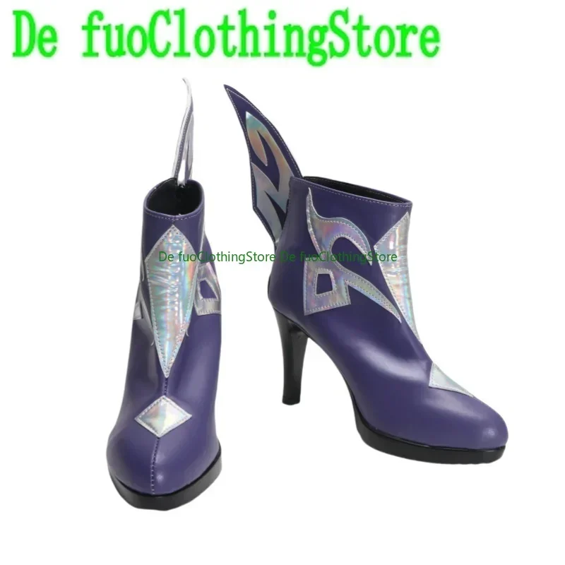 DefuoClothing Cosplay Shoes Genshin Impact Silk Cos High Heel Large Size High Rise Anime Shoes Performance Halloween Cosplay