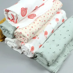 Cartoon Printed Double-Layer Cotton Yarn, Soft Gauze Sewing Fabric, Making Children's Clothing Cloth, 140x50cm