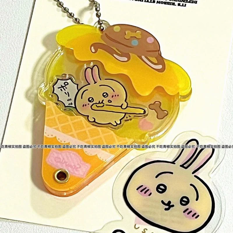 Kawali Sanrio Chiikawas Cinnamoroll Pompompurin Pendant Keychain Ice Cream Styling Bag Decoration Accessories Cute Girls Toys