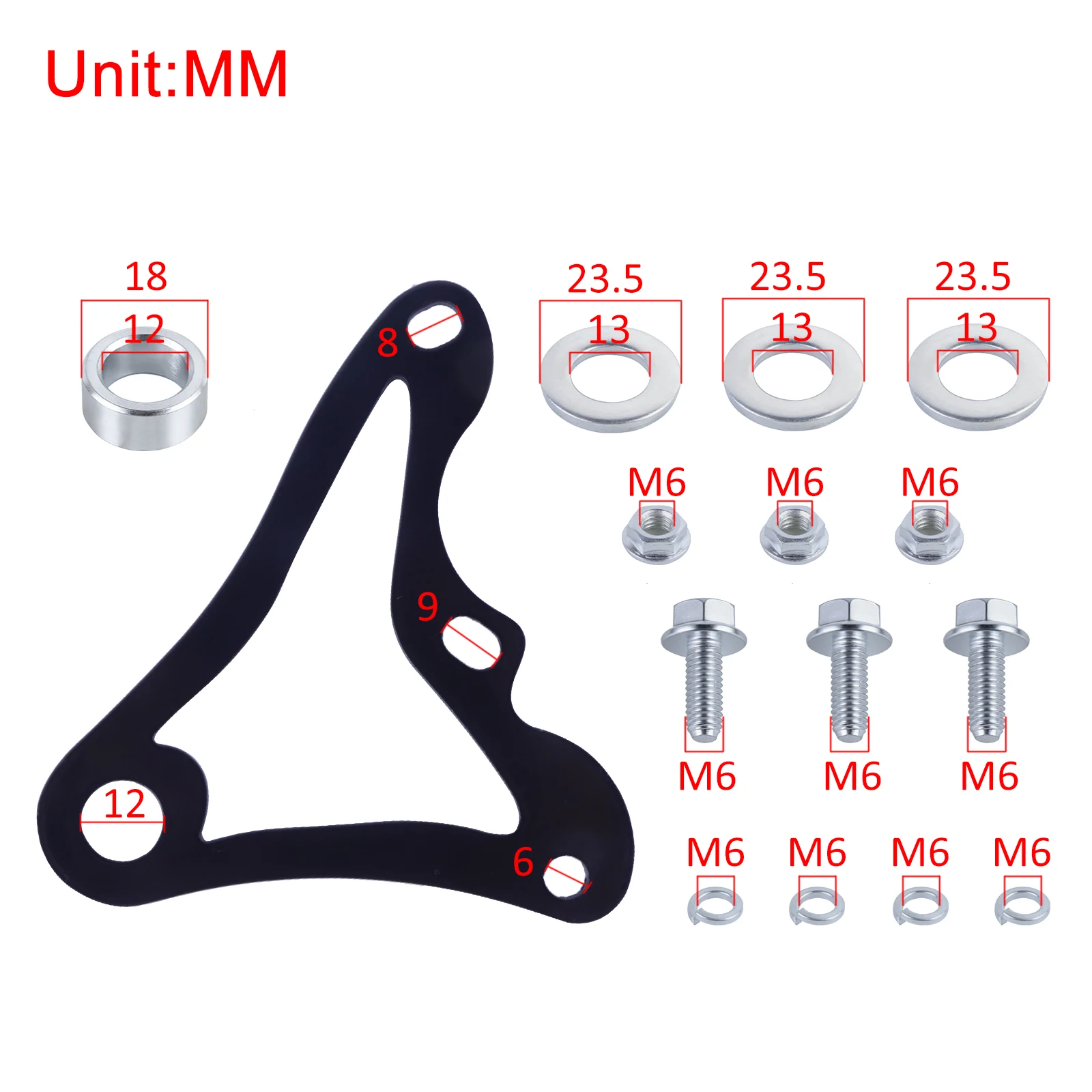 Mini Bike Hydraulic Brake Caliper Bracket kit for Monster Mega Moto MMB80 80cc FRP GMB100 98cc for Coleman RB100 RT100 Mini Bike
