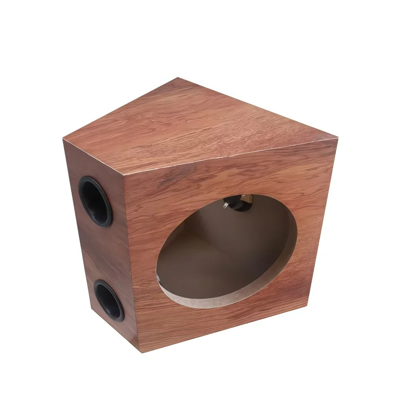 6.5-inch Wooden Triangular Subwoofer Empty Box,DIY Car/Home Subwoofer Housing,1 Piece Bass -speaker Box,Sound Box,Hole 14.5mm