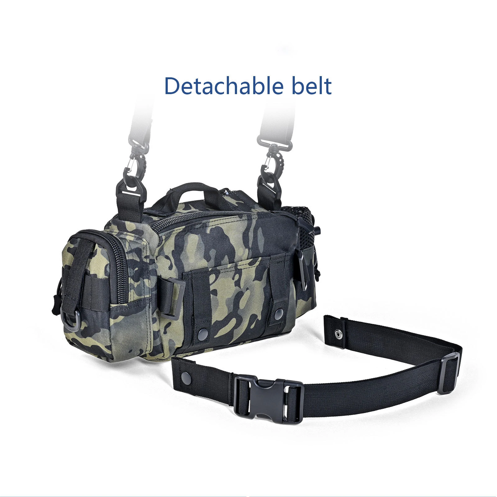 Men Fishing Tackle Bags Single Shoulder Crossbody Bag Waist Pack Fish Lures Gear Utility Storage Fishing Lures Outdoor BagsBag