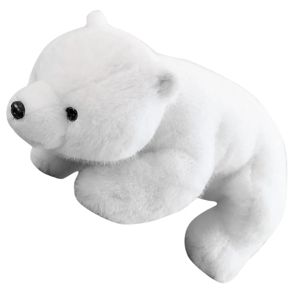 

Polar Bear Decorative Throw Stuffed Animal Plush White Figure Toys Lie down Bears Short Girl