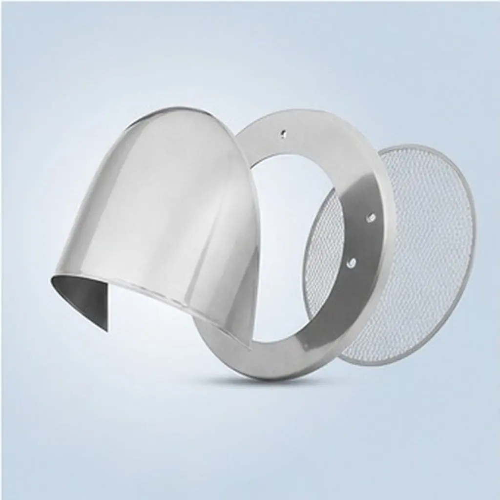 Stainless Steel U-Shaped Vent Cover Rainproof Hood Exhaust Air Ventilation Wall Hole Outside Dryer Vent Cover Fresh Air Intake