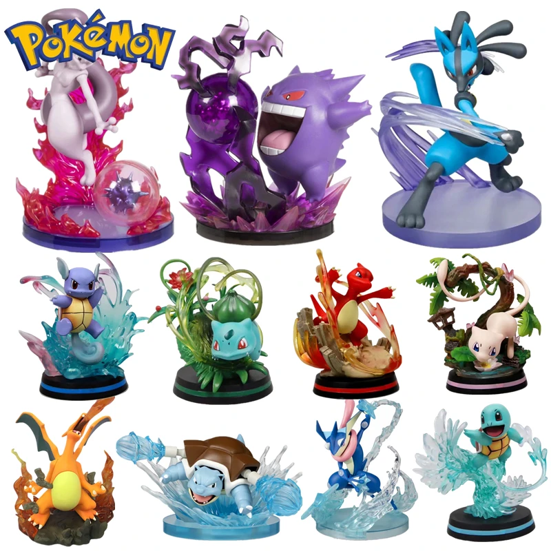 

Pokemon Pokeball Detective Pikachu GK Gengar Mewtwo Umbreon Espeon Greninja PVC Action Figure Toys Collection Model Gifts