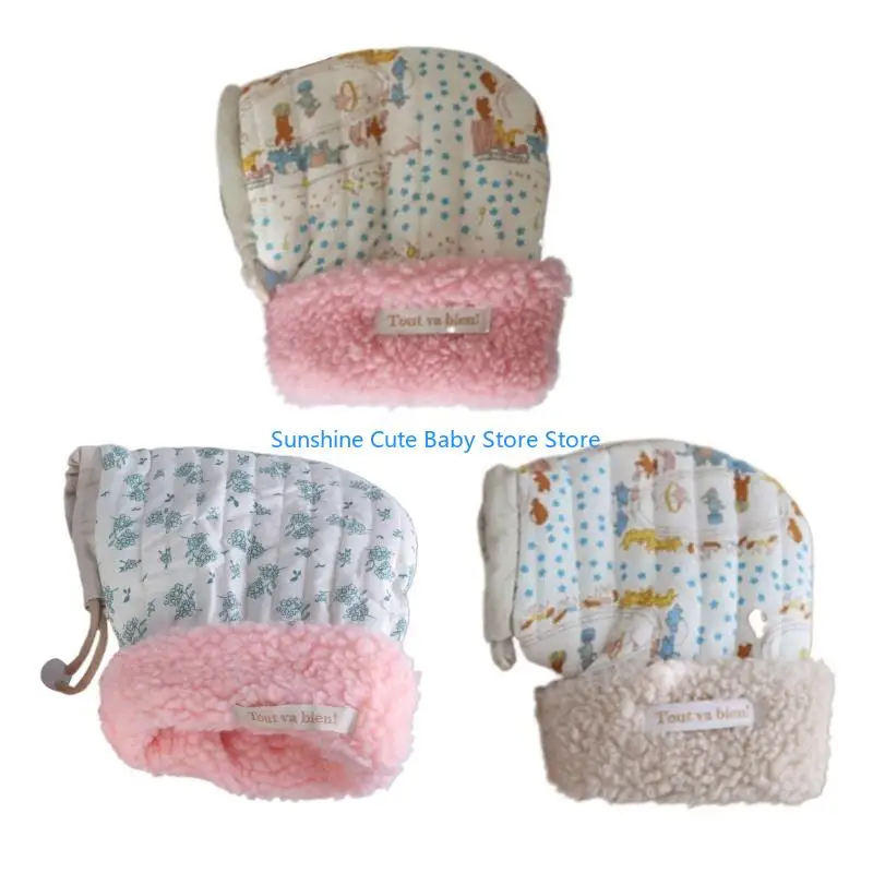 Guantes infantiles multiusos C5AF, manguitos manillar a prueba viento para niños con estampado dibujos animados