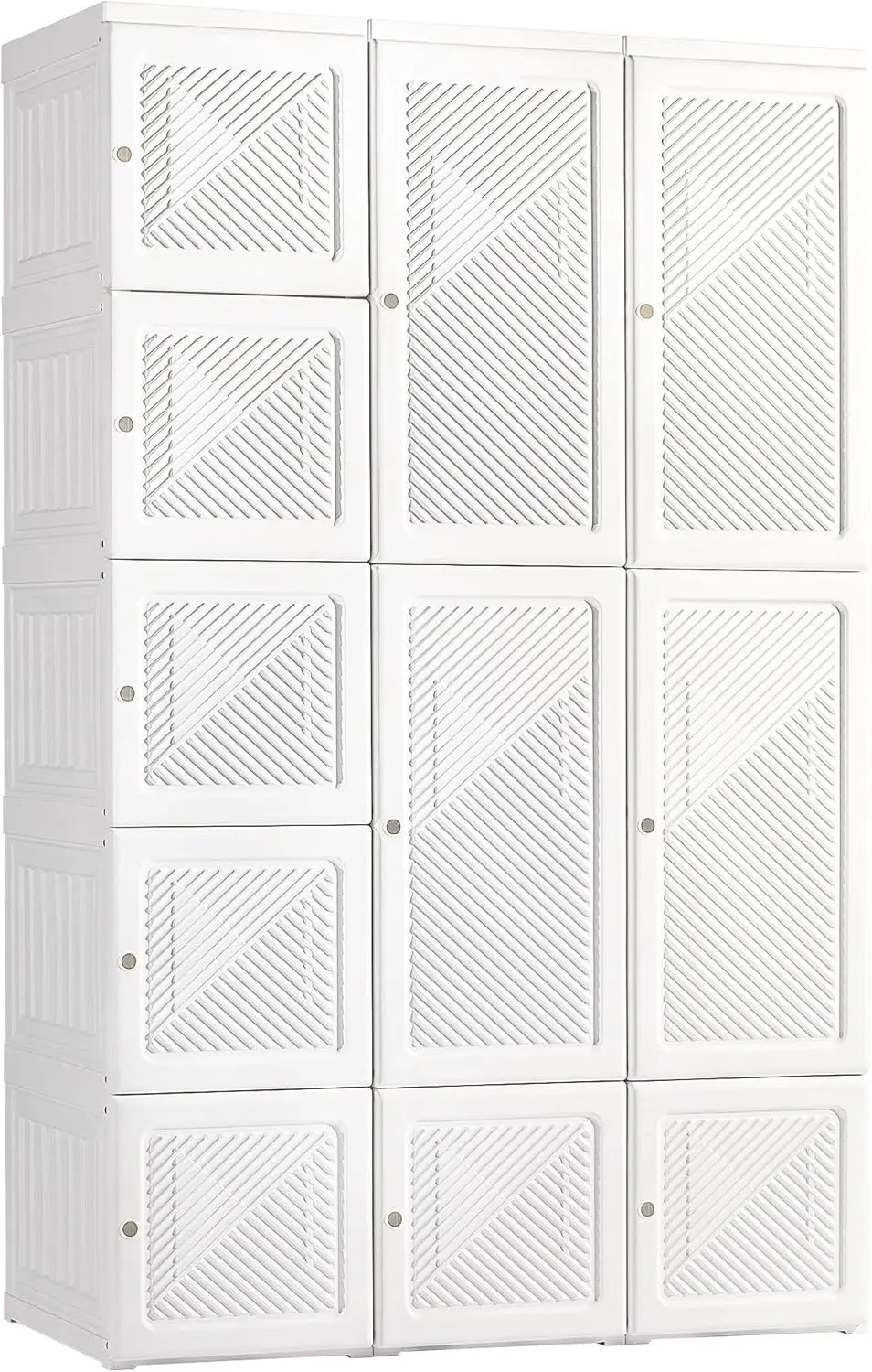 Armoire de salle de bain portable MCOM, armoire de chambre pliante, rangement pour vêtements, 8 compartiments cubes, 2 confrontations