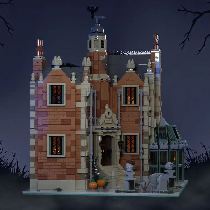 Novo modelo de construção de bloco de construção moc, módulo de castelo de casa assombrada medieval, presente de bloco de construção, brinquedo infantil diy conjunto de montagem
