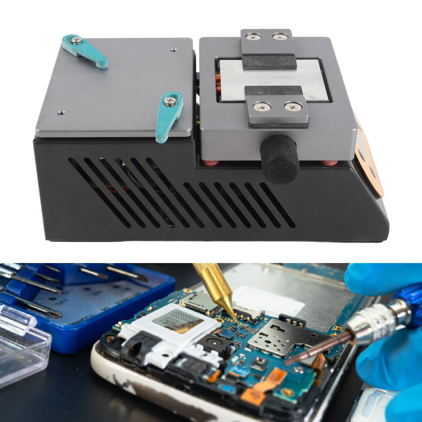 

Станция предварительного нагрева процессора, 360 Вт, серая, максимальная температура 260 ° C Безопасный цифровой регулятор температуры для мобильных печатных плат