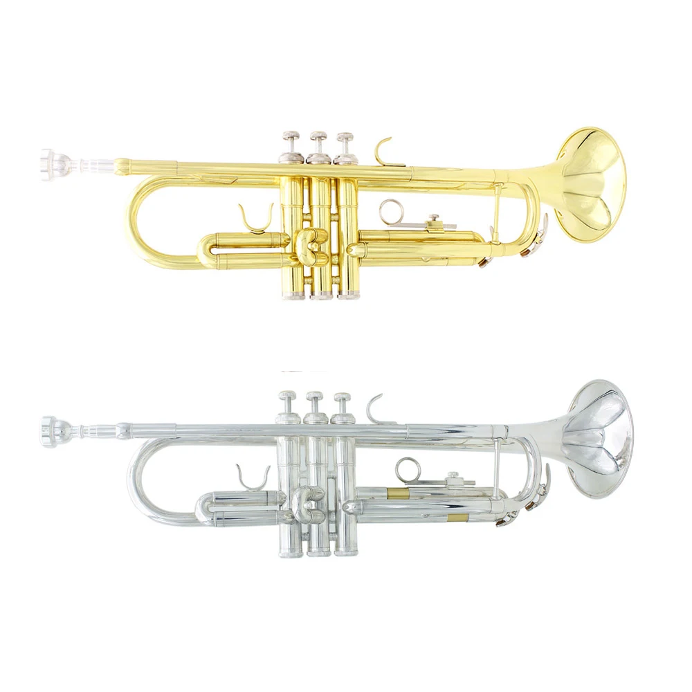 Trumpet Bb B Flat Brass Exquisite with Mouthpiece Gloves