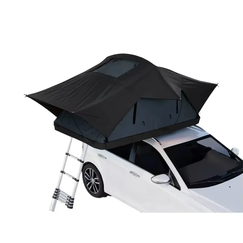 

Outdoor Waterproof Canvas Tent for 4WD Truck Portable Oxford Aluminum Straight Bracing Roof Top Tent for Summer Camping in Cars