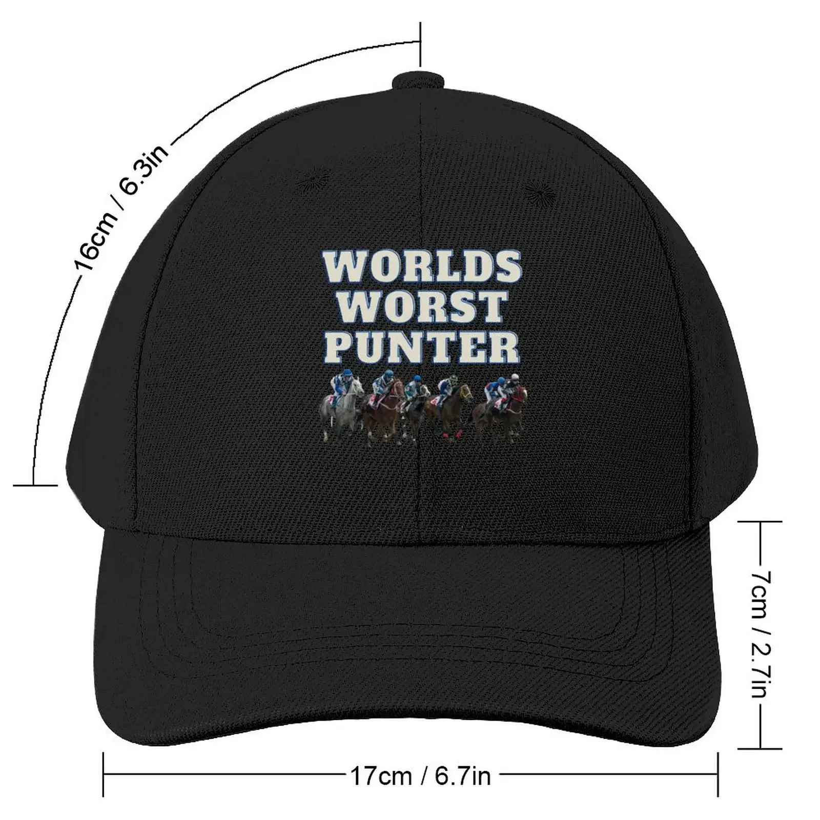 Worlds worst punter - horse racing bet Baseball Cap Snapback Cap fishing hat Military Cap Man Anime Hat Women's 2025 Men's