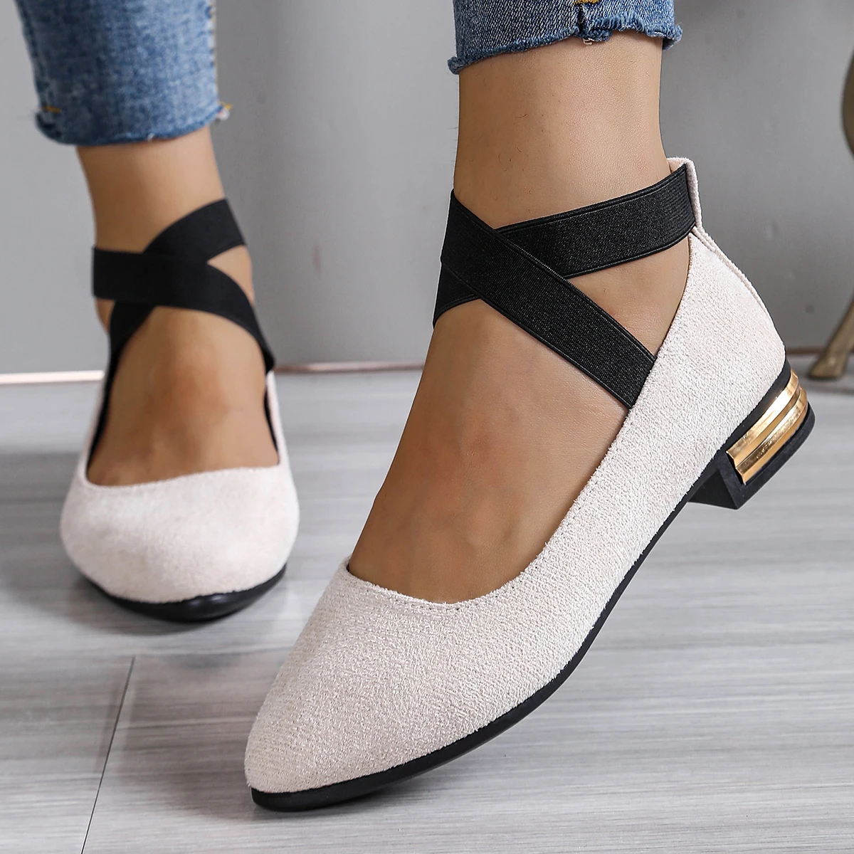 

Женская обувь на плоской подошве, балетки, нескользящие уличные удобные кроссовки до щиколотки, женские легкие трендовые прогулочные лоферы, Zapatos De Mujer