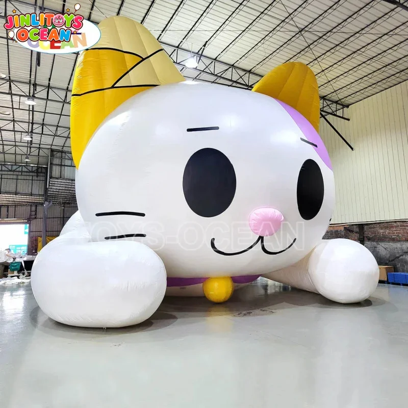 Factory Customized High Quality Advertising Decoration Large Inflatable cat Realistic Animal Cartoon Model Easy to Set up
