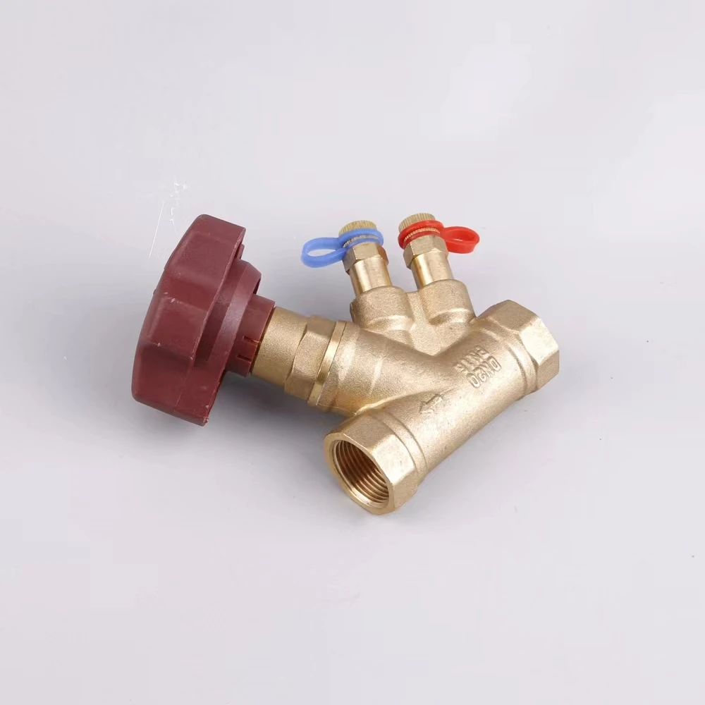 Central air conditioning water system static digital lock regulating flow brass balance valve